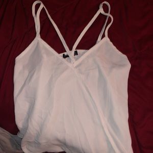 white silky cami